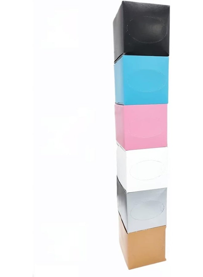 SNH Packing SNH Packing Boutique Facial Tissue – Cube Design, Mixed Colours, Soft Touch | Pack of 6 Boxes  - Image 1