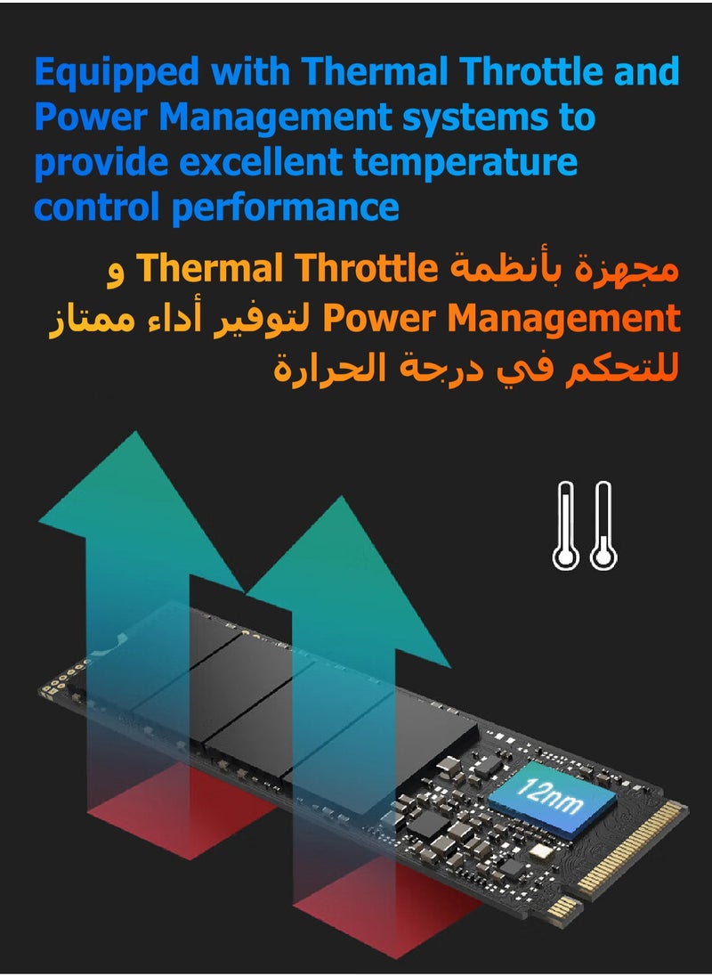 بريداتور - SSD 512 جيجابايت - M.2 NVMe PCIe Gen 4.0X4 - سرعة القراءة بحد أقصى 7400 ميجابايت/ثانية - محركات الأقراص ذات الحالة الصلبة GM7 لأجهزة الكمبيوتر المكتبية والكمبيوتر المحمول - جهاز توسيع سعة الكمبيوتر - Image 1
