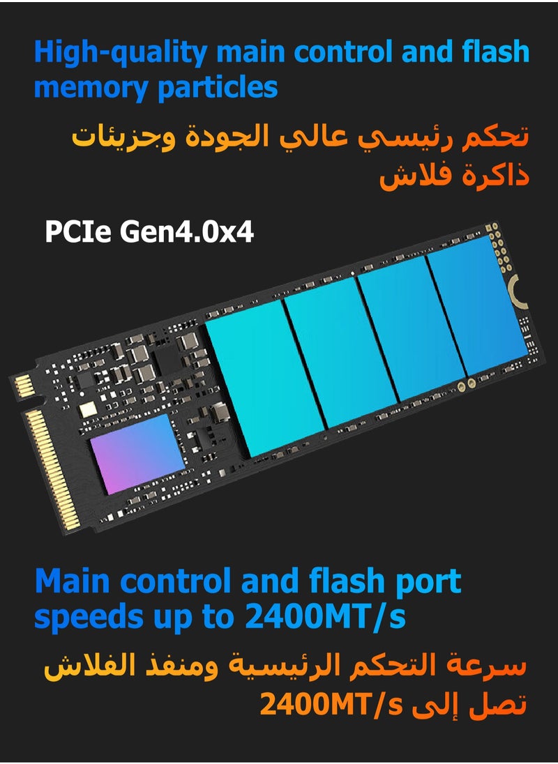 بريداتور - SSD 512 جيجابايت - M.2 NVMe PCIe Gen 4.0X4 - سرعة القراءة بحد أقصى 7400 ميجابايت/ثانية - محركات الأقراص ذات الحالة الصلبة GM7 لأجهزة الكمبيوتر المكتبية والكمبيوتر المحمول - جهاز توسيع سعة الكمبيوتر - Image 1