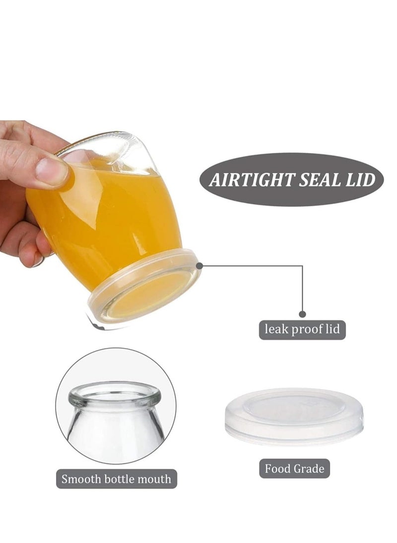 Luxoraq 100ml Yoghurt Jars pudding Jar with Lid 3-Pcs, Glass Container With Lid For Milk Jams Jelly Mousse Yogurt Making, Jam, Jelly, Mousse & Honey - Reusable, Round Containers for Home Kitchen Storage - Image 3