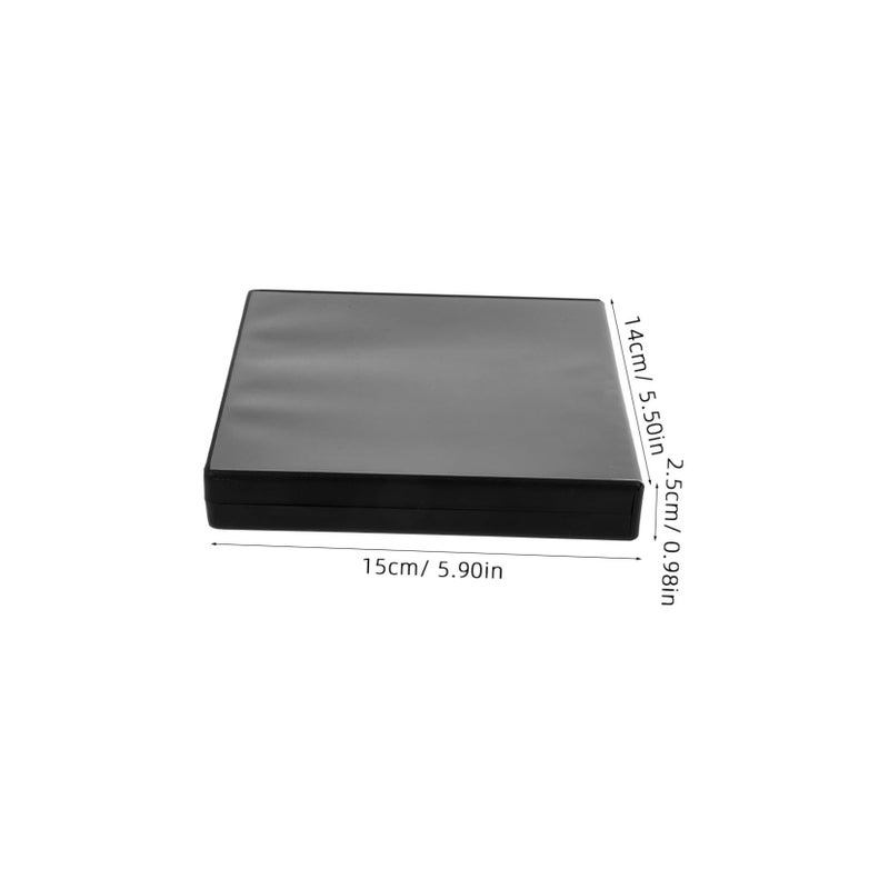 2 Pack Acrylic CD DVD Storage Case Black Portable Disc Organizer 15x14x2 5cm - Image 3