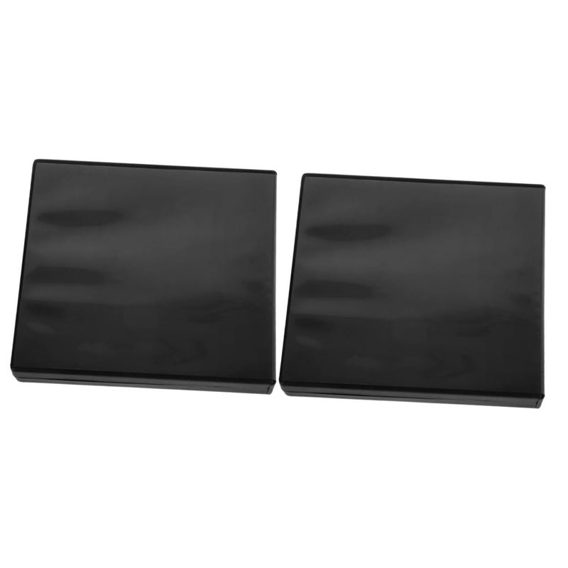 2 Pack Acrylic CD DVD Storage Case Black Portable Disc Organizer 15x14x2 5cm - Image 2