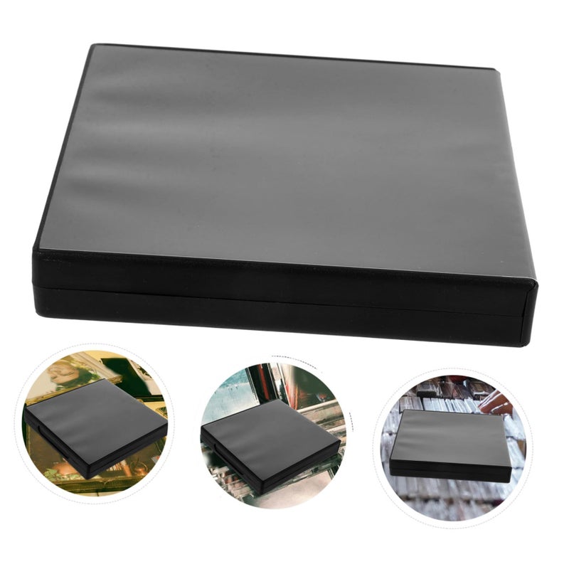 2 Pack Acrylic CD DVD Storage Case Black Portable Disc Organizer 15x14x2 5cm - Image 4