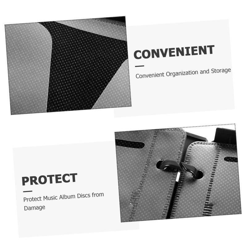 2 Pack Acrylic CD DVD Storage Case Black Portable Disc Organizer 15x14x2 5cm - Image 5