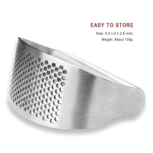AmDONGKING Garlic Press Rocker, Bottle Opener, Stainless Steel Garlic Crusher Chopper Squeezer Slicer Mincer - Image 5
