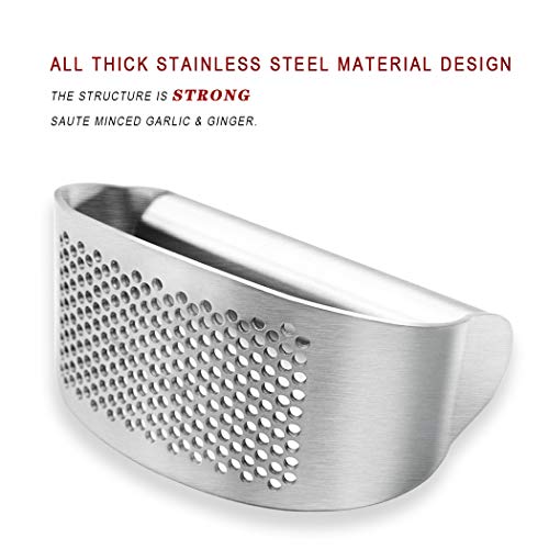 AmDONGKING Garlic Press Rocker, Bottle Opener, Stainless Steel Garlic Crusher Chopper Squeezer Slicer Mincer - Image 3