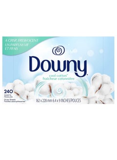 Downy Downy Fabric Softener Dryer Sheets, Cool Cotton, 240 Count  - Image 1