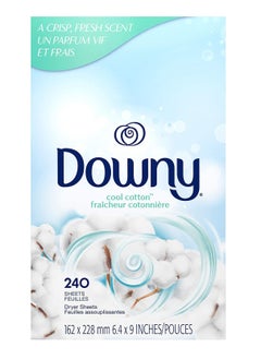 Downy Downy Fabric Softener Dryer Sheets, Cool Cotton, 240 Count  - Image 2