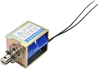 Fielect DC 12V 3A 60N Push Pull Solenoid Electromagnet, 10mm Stroke Open Frame Solenoid, Linear Motion, JF-1250B-12V - Image 1