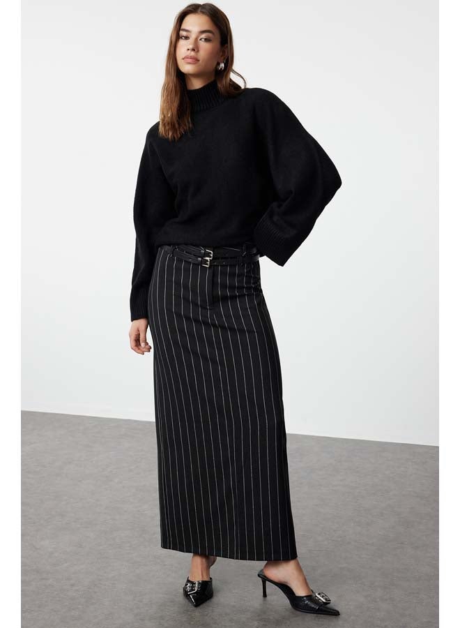 trendyol Black Soft Textured Wide Fit Knitwear Sweater TWOAW20KZ1059 - Image 2