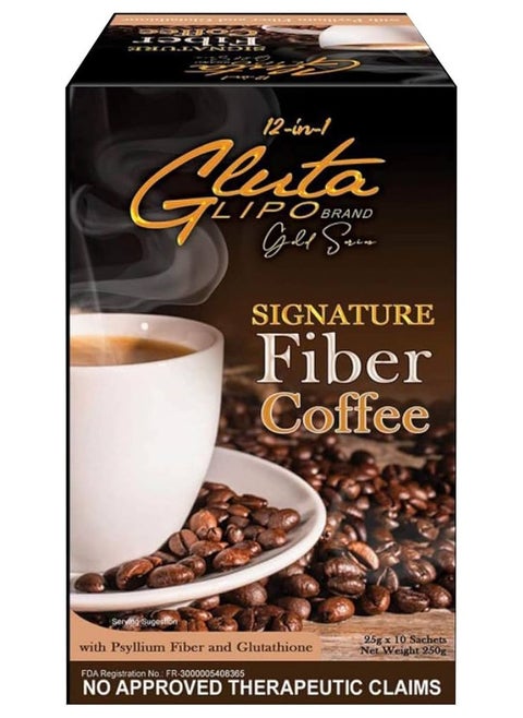Lipo Gold Series Signature Fiber Coffee - 10 Sachets
