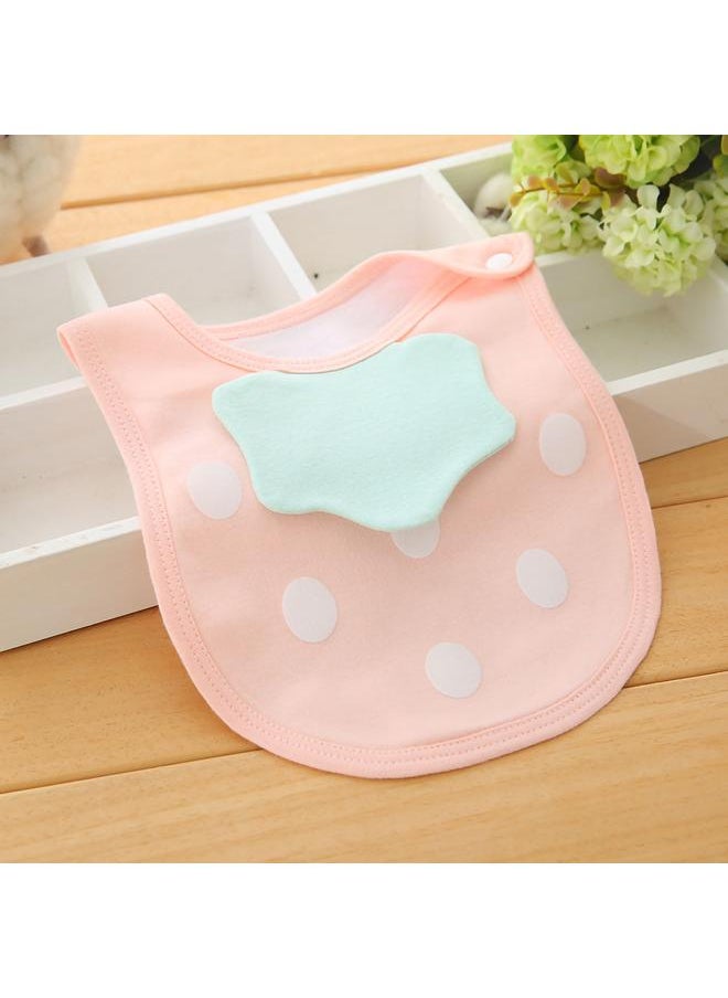 Thoraya Baby Bib for Eating 1-3 Years Children's 3D Waterproof Concealed Button Feeding Accessories(Pink ) 