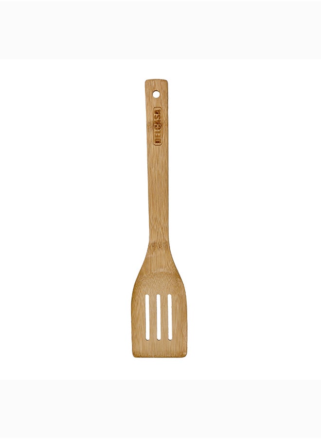 DELCASA Delcasa Bamboo Slotted Turner, Natural Bamboo Spoon, DC2097  - Image 3