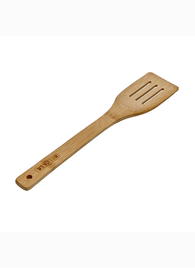 DELCASA Delcasa Bamboo Slotted Turner, Natural Bamboo Spoon, DC2097  - Image 4