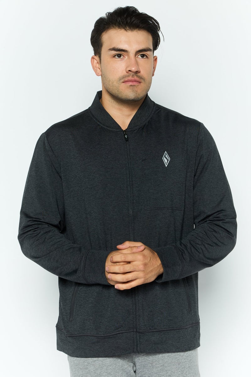 SKECHERS Men Sportswear Fit Long Sleeve Outdoor Hoodie, Charcoal  - Image 1