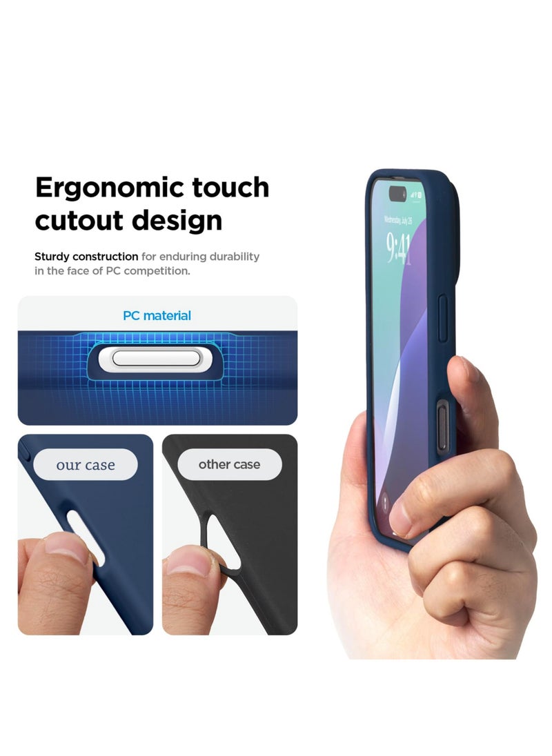 Waldic - iPhone 16 Pro Premium Silicone Case  - Dark Blue - Image 1