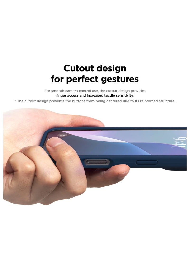 Waldic - iPhone 16 Pro Premium Silicone Case  - Dark Blue - Image 1