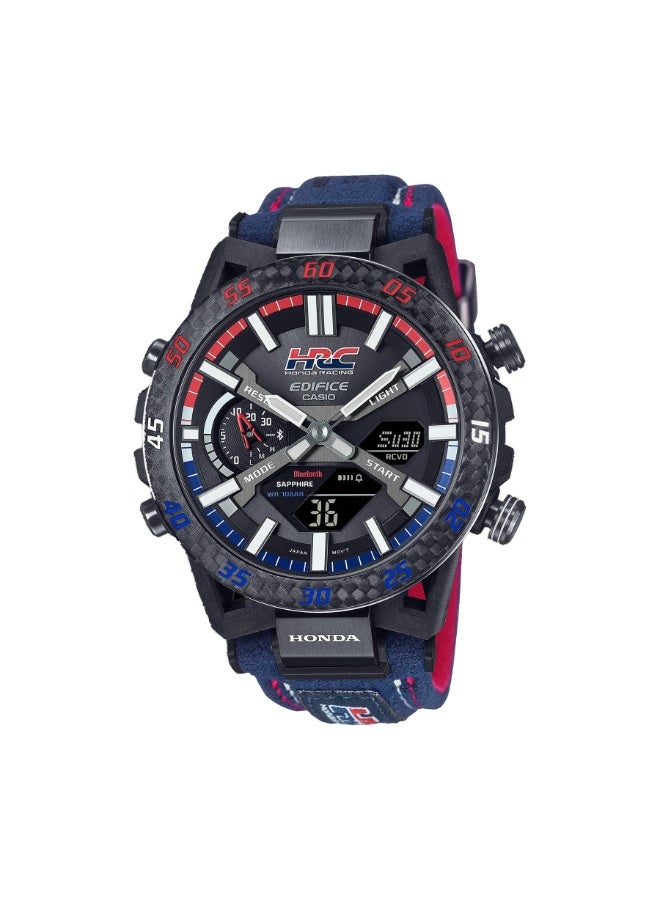 كاسيو ساعة كاسيو إيديفيس ECB-2000HR-1ADR للرجال تعمل بالطاقة الشمسية ومزودة بتقنية بلوتوث - مزودة بغطاء واقٍ من الكربون، وخاصية ربط الهاتف الذكي - Image 1