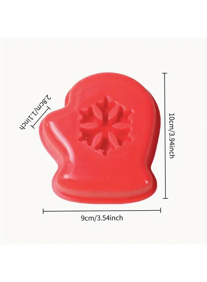 Christmas Glove Sandwich Cutter Green Santa Bread Shaper for Kids Lunch Festive Cookie Stamps BPA Free Party Food Mold Holiday Lunch Tools Food Safe Material Durable Plastic Lunchbox Accessory for Parents and Kids Holiday Bakers - Image 2