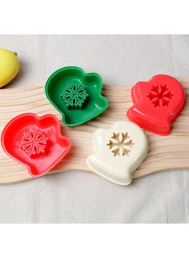 Christmas Glove Sandwich Cutter Green Santa Bread Shaper for Kids Lunch Festive Cookie Stamps BPA Free Party Food Mold Holiday Lunch Tools Food Safe Material Durable Plastic Lunchbox Accessory for Parents and Kids Holiday Bakers - Image 5