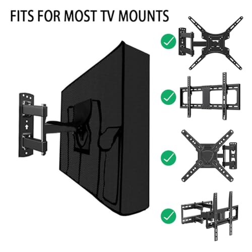 YOTOM Waterproof Outdoor TV Covers for 55 to 58 inches Outside TV, 600D Thick Fabric TV Screen Protector Cover with Remote Control Pocket - Size 55''W x 35''H x 5.5''D - Image 3