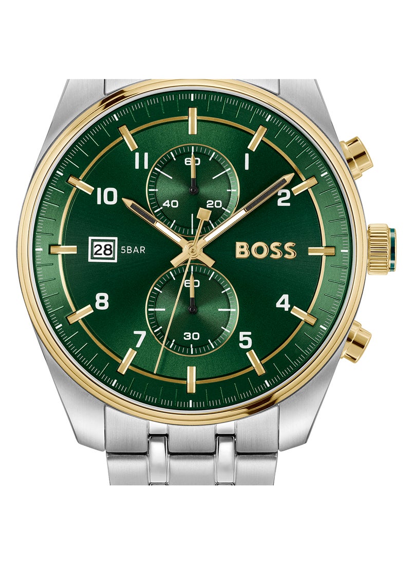 HUGO BOSS ساعة يد رجالية بكس ケース أخضر بتقنية كرونوغراف من هوجو بوس - 1514195  - Image 4