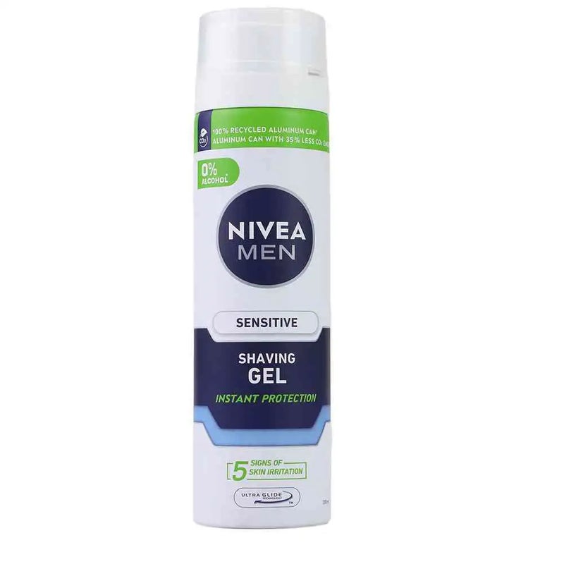 Nivea جيل حلاقة نيفيا للرجال الحساسين مع حماية فورية - 200 مل - Image 1