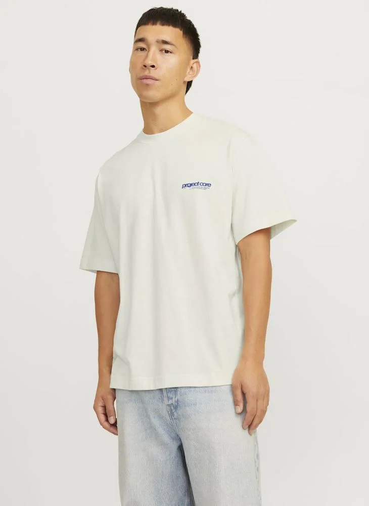JACK & JONES Back Print  Short Sleeve Crew Neck T-Shirt