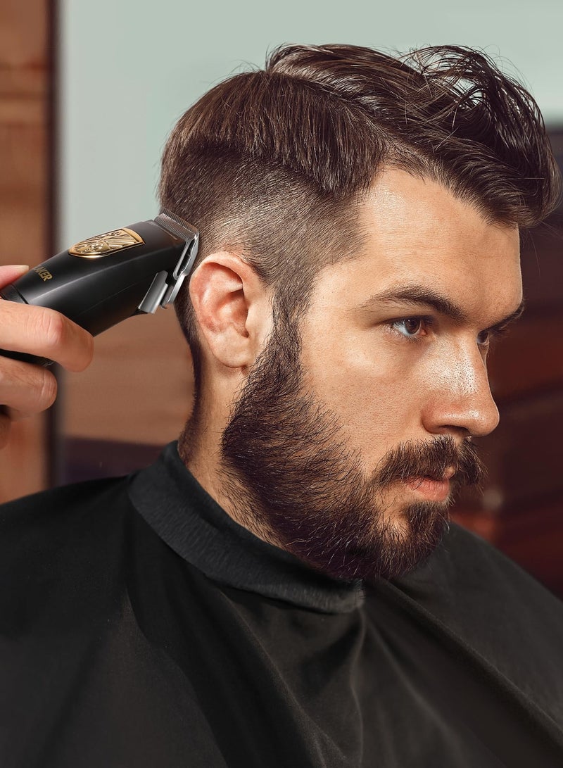 GLAKER Men's Cordless Hair Clippers & Trimmer Kit - Professional Barber Grade with LED Display, 15 Adjustable Guide Combs, Rechargeable Hair Cutting Kit for Men, Beard Trimmer & Grooming - Image 2