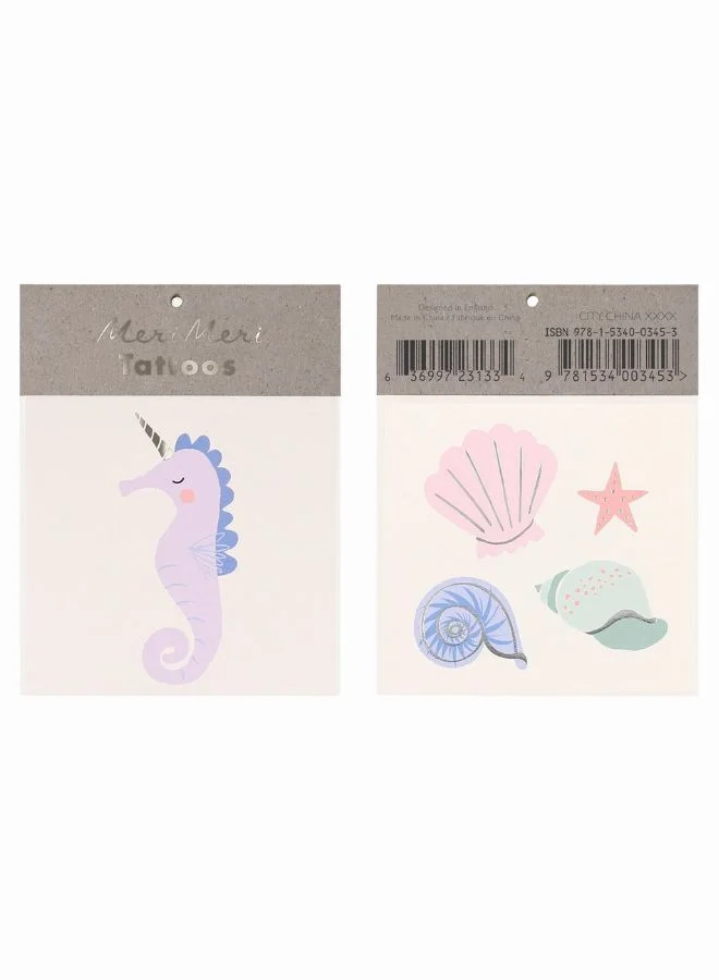 Meri Meri Seahorse & Shell Small Tattoos