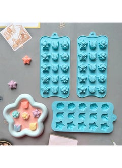 15 Consecutive 3 Tulip Chocolate 680 Cake Baking Silicone Mold Handmade Soap Chocolate Candy Pudding Mold-Color:Random Colors (color Can Be Noted)