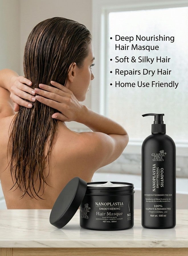 Nexify india Global Zone Series premium Nanoplastia Smoothening Shampoo and Hair Mask, 500 ml Each, Sulphate and Paraben Free - Image 3