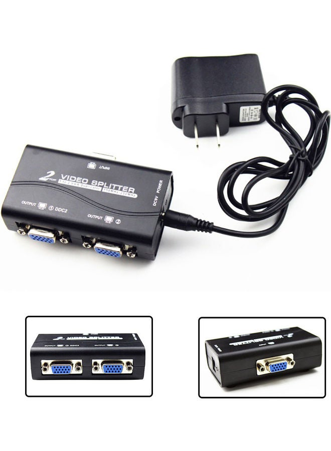 NIBEMINENT 2 Ports VGA Video Splitter Black  - Image 1