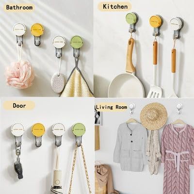 OZKET UltraStrong Vacuum Suction Hook Wall Clips HeavyDuty NoDrill Reusable for Hanging Towels Clothes Kitchen Utensils DamageFree Bathroom and Home Organizer Multicolor 2 - Image 3