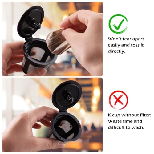 Kicovitifa Disposable Paper Coffee Filters, Keurig K Cup Paper Filters for Keurig Single Brewer Reusable Cups, K-cup Coffee Pods, Fits All Brands Reusable K Cups (300) - Image 5