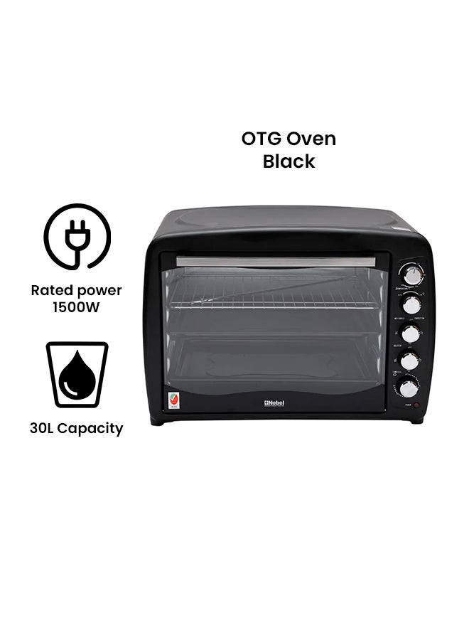 Nobel Electric Oven Convection Fan Rotisserie 30 L 1500 W NEO35 Black - Image 2