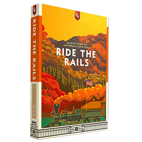 Capstone Games Ride The Rails Strategy Board Game for 3 to 5 Players Competitive Railroad Investment with Network Expansion and Shared Routes Modern Euro Tabletop Game Ages 14 4560 Min - Image 1