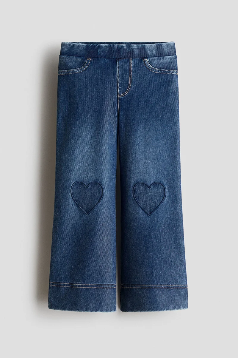 H&M Denim-look wide-leg jeggings