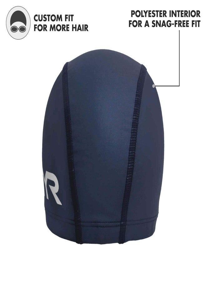 TYRBlendSiliconeComfortSwimCap,All(Navy) - Image 4