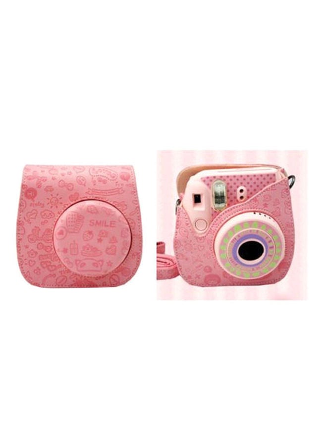 NIBEMINENT Cartoon Camera Case Bag For Fujifilm Instax Mini 8 Pink - Image 2