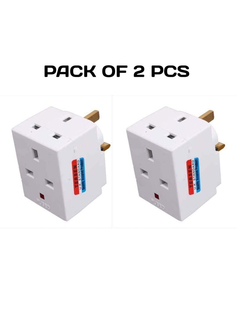 TERSEN Pack Of 2 Pcs Multi Purpose AC Power Plug 13 AMP 250V Power Adapter  - Image 1