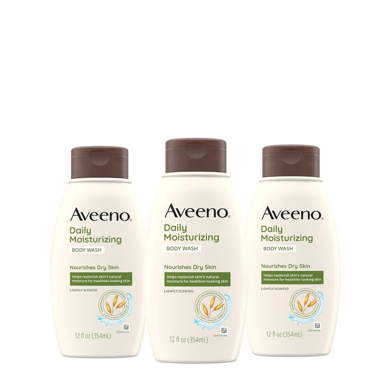 Aveeno Daily Moisturizing Body Wash 12 Fl Oz Pack of 3