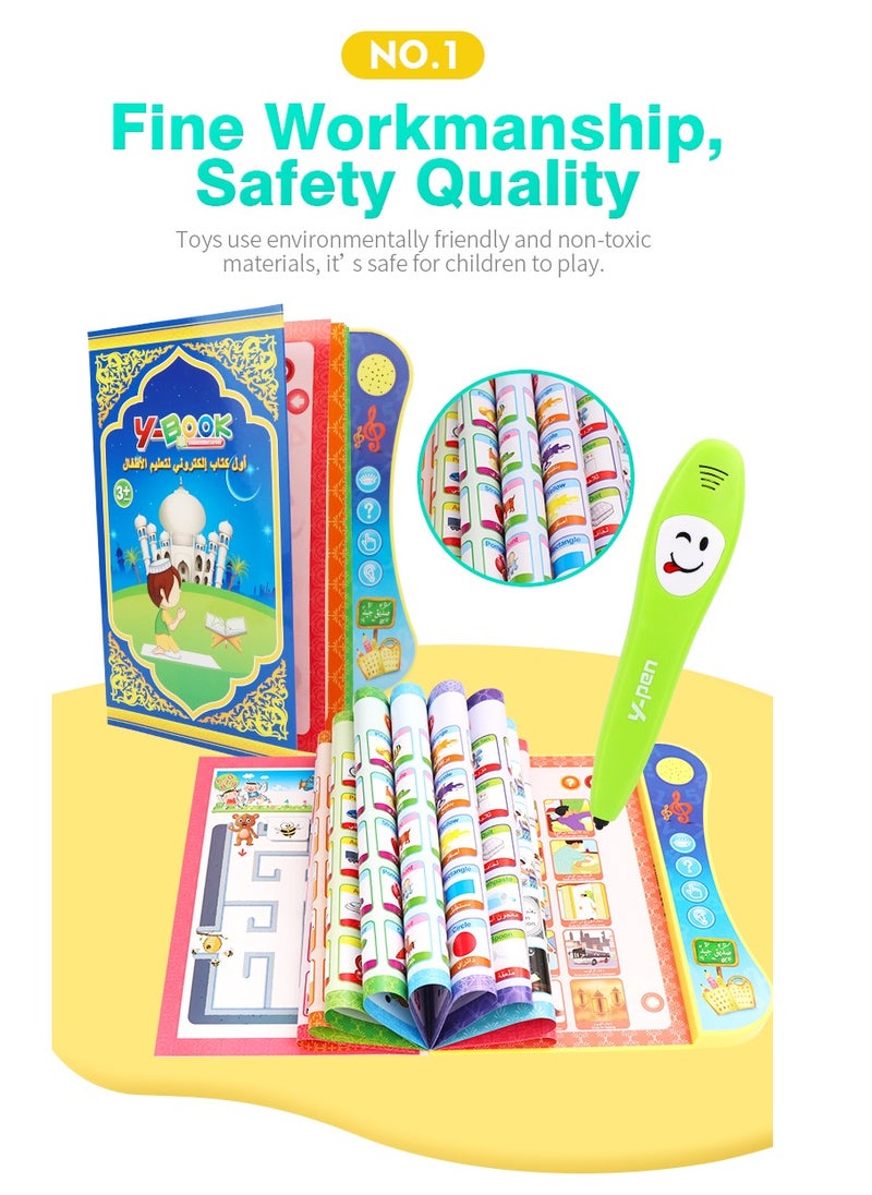GOOTOY كتاب إلكتروني للقراءة باللغة العربية والإنجليزية ثنائي اللغة مع قلم ذكي للأطفال لعبة تعلم تعليمية مبكرة هدية لمرحلة ما قبل المدرسة  - Image 3