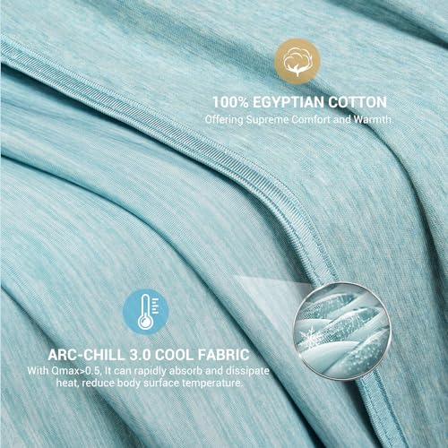 Elegear Revolutionary Cooling Blanket Throw Absorbs Heat to Keep Body Cool for Night Sweats, Arc-Chill 3.0 Cool Fiber Q-Max>0.5 for Hot Sleepers, Lightweight Summer Cold Blankets for Sleeping, Green - Image 3