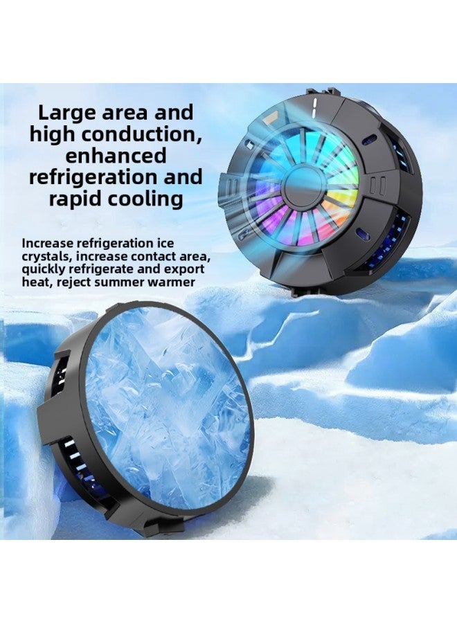 Magnetic Suction Mobile Phone Air Conditioner Heat Dissipation Back Clip Dazzle Color Electric Competition Chase Drama Live Strong Cold Ice Can't Drop Frame Radiator-Color:Semiconductor Cooling Model  - Image 3