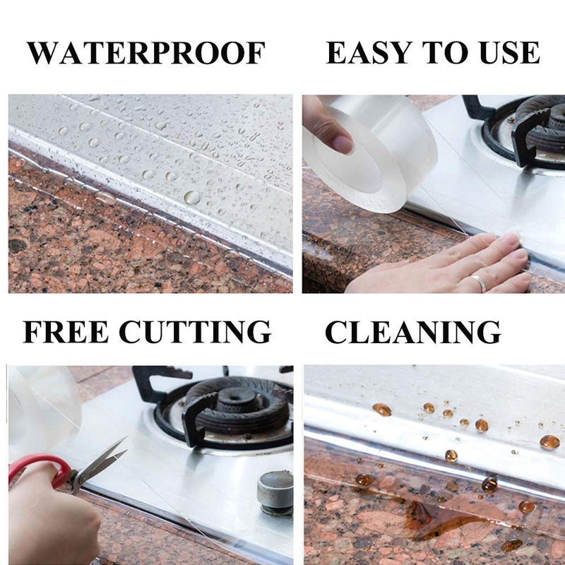 Abhaymart Caulk TapeWashable Adhesive Caulk Strip Self Waterproof Repair Tape for Bathtub Bathroom Kitchen Sink Basin Edge Shower Toilet Kitchen and Wall Mildew Sealing3 Meter - Image 4