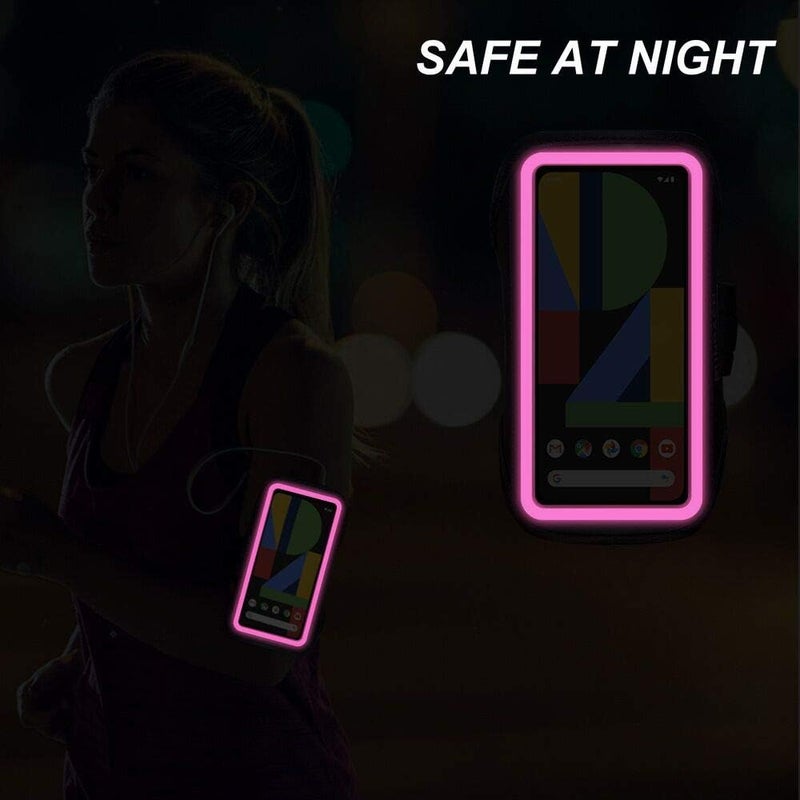RUNBACH Running Armband for Google Pixel 8/7/6/6 Pro/5a/4XL/3a XL/3 XL, Running Exercise Case with Card Slot for Pixel(Pink) - Image 4