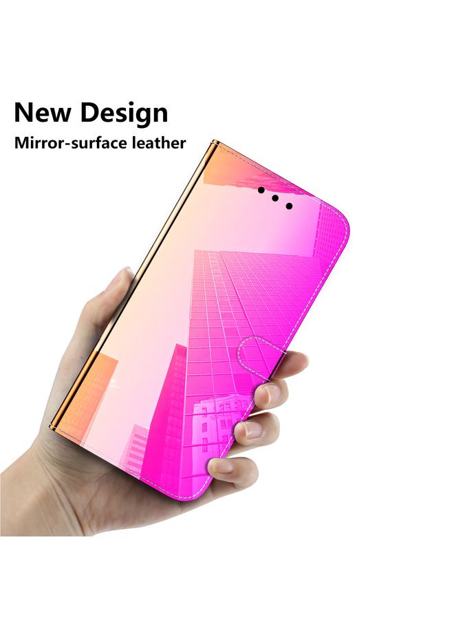 اس-توب جراب لهاتف Realme 11 5G Global مصنوع من الجلد الصناعي بسطح مرآة - Image 5