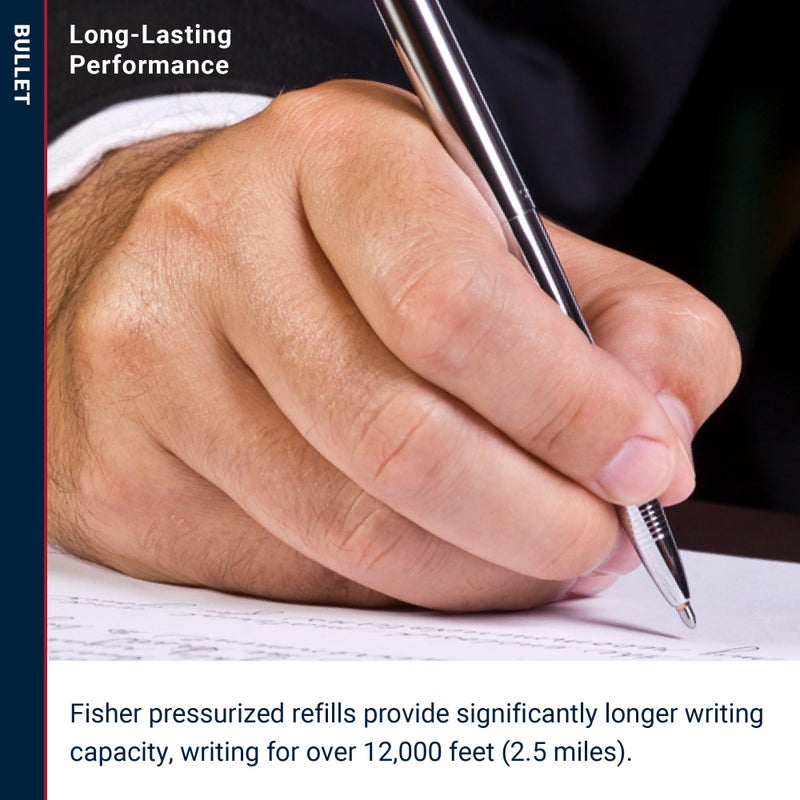 Fisher Space Pen Chrome Bullet Pen, Ballpoint, Brass, Black Ink, Made in the USA - Image 5