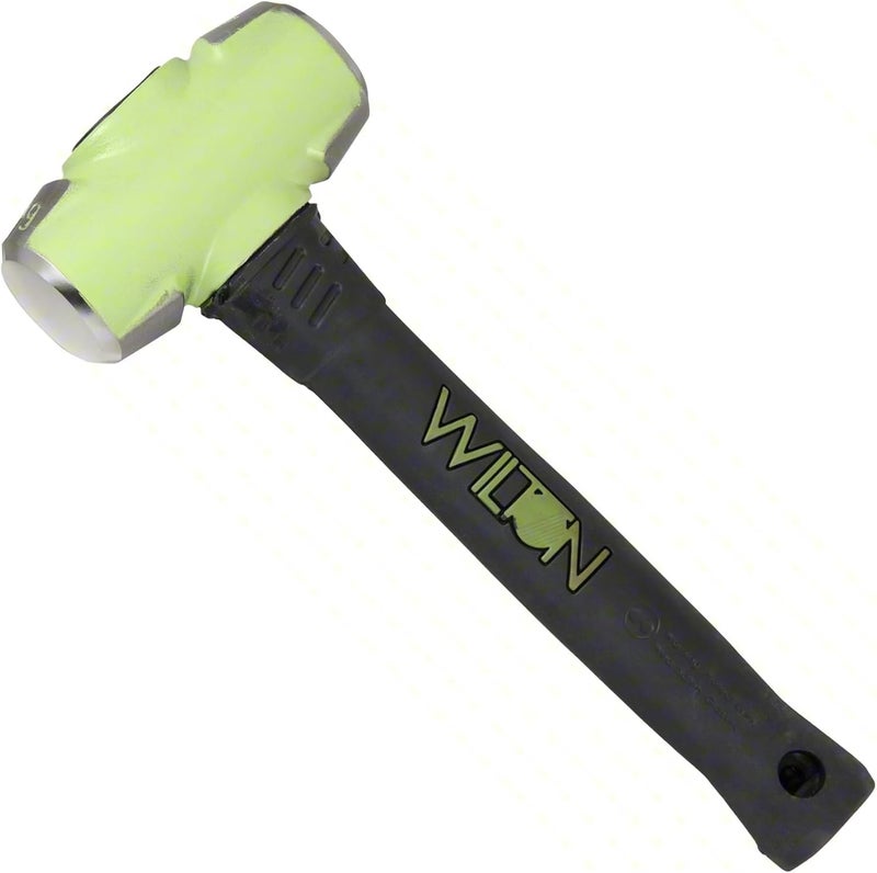 Wilton B.A.S.H 12" Sledge Hammer with 4 Lb Head - Neon Rubber Handle - Image 1